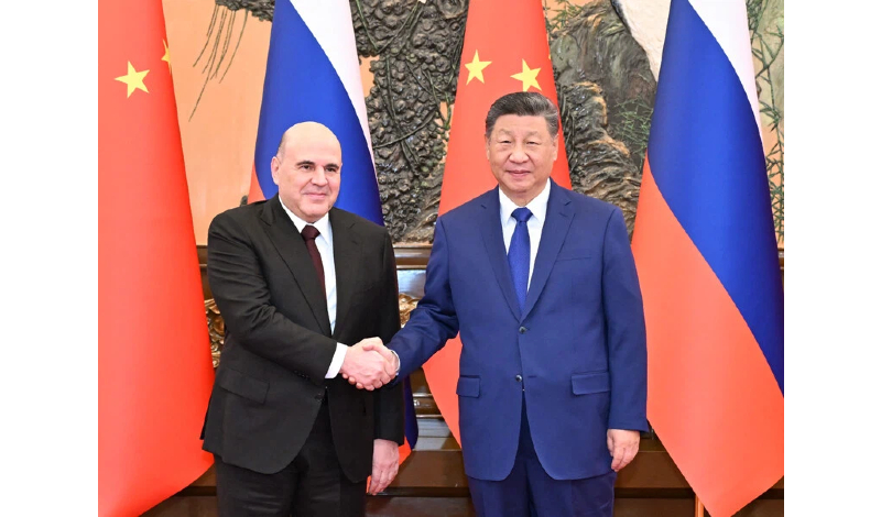 習近平會見俄羅斯總理米舒斯京